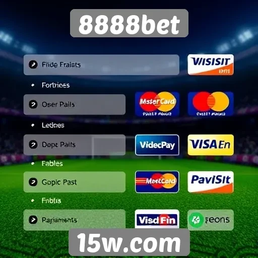 Métodos de pagamento disponíveis no 8888bet